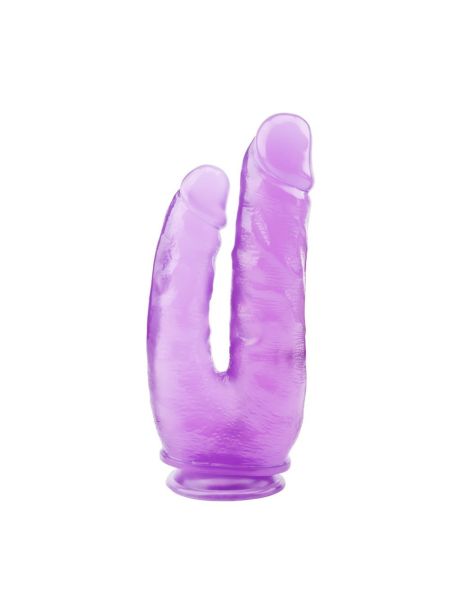 Dildo podwójne 2 końcówki analne waginalne 25cm - 2